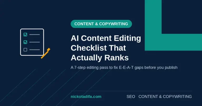 AI Content Editing Checklist That Actually Ranks