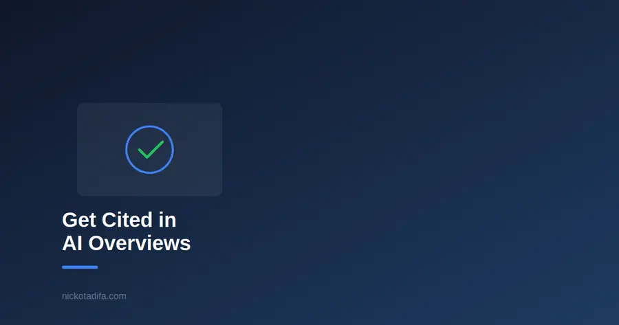 Checkmark icon representing content structured to be cited by AI search overviews