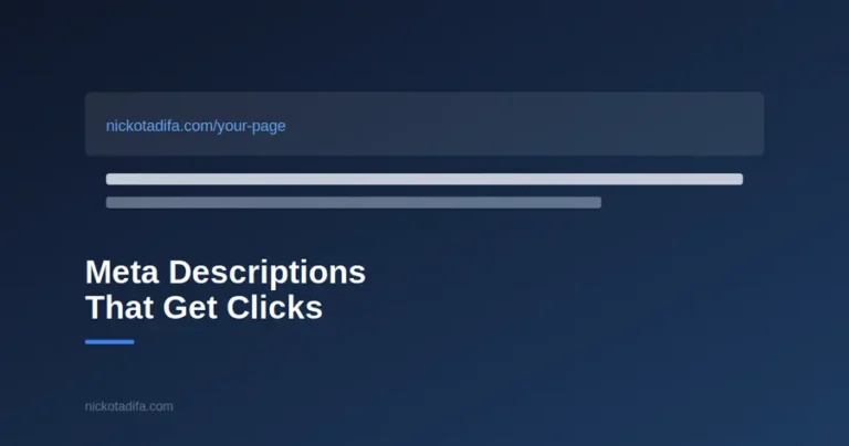 Illustration of a search result snippet showing an optimized title and meta description