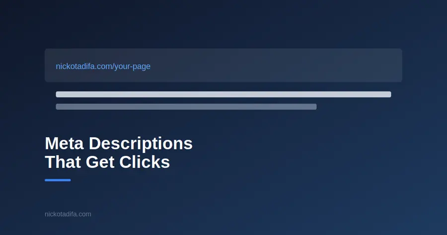 Illustration of a search result snippet showing an optimized title and meta description