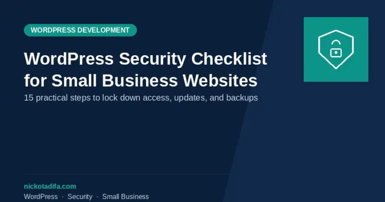 wordpress security checklist for small business