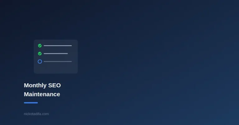 Checklist icon representing a monthly SEO maintenance routine