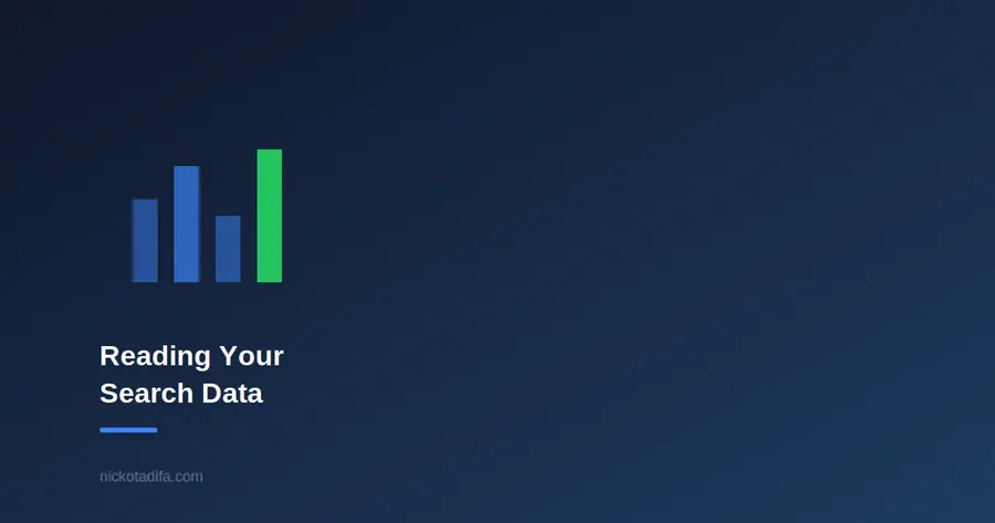 Bar chart representing reading and interpreting Search Console performance data