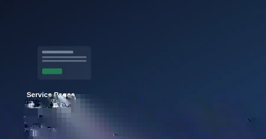 Mockup of a service page layout with a call-to-action button