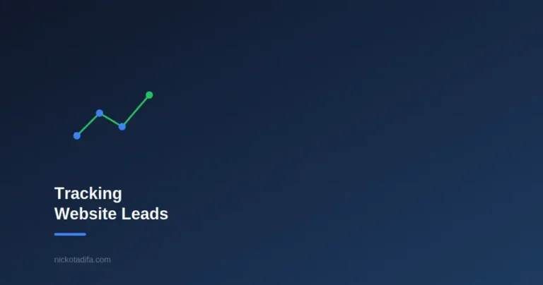 Upward trending line with checkpoints representing tracking leads from a website